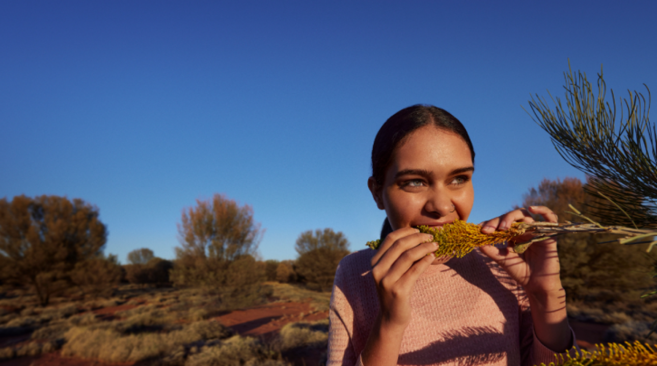 Lady with flower