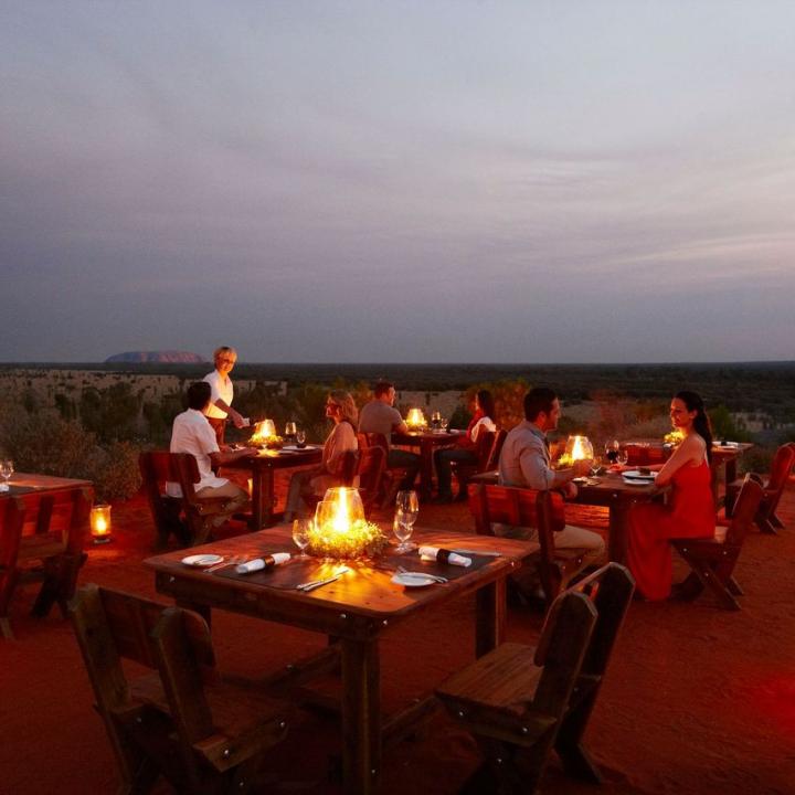 Tali Wiru dinner setting at Uluru