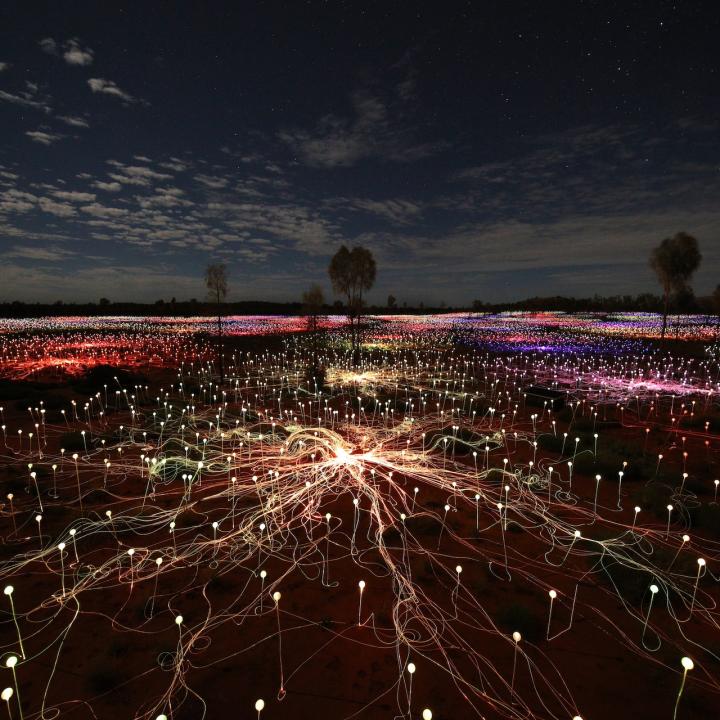 An illuminated field of light