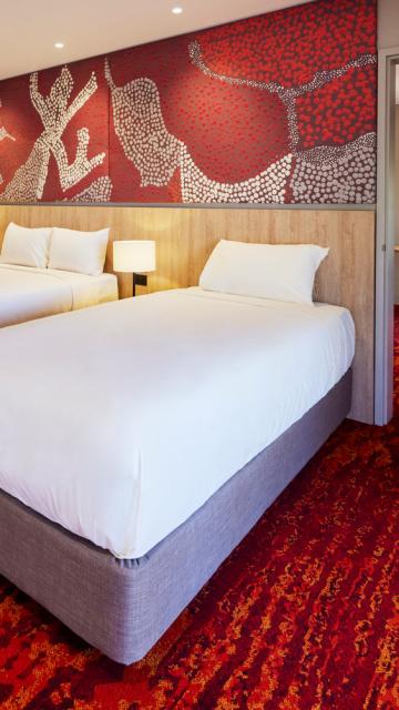 Queen plus one single bed in Standard Room at Outback Hotel, Ayers Rock Resort